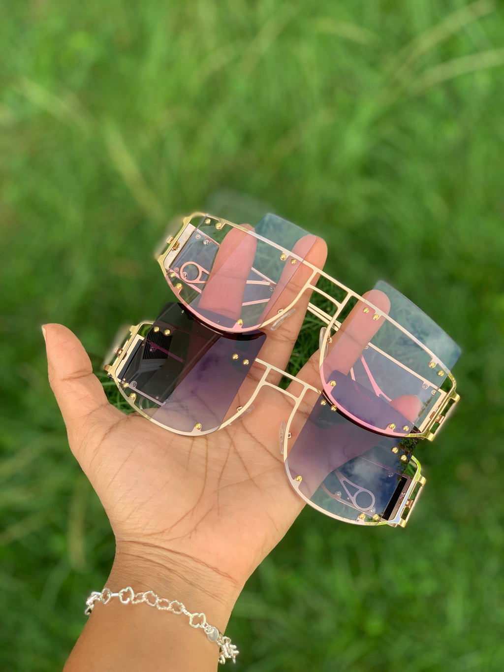 Metal squared sunnies