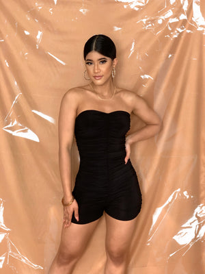 Black mini romper