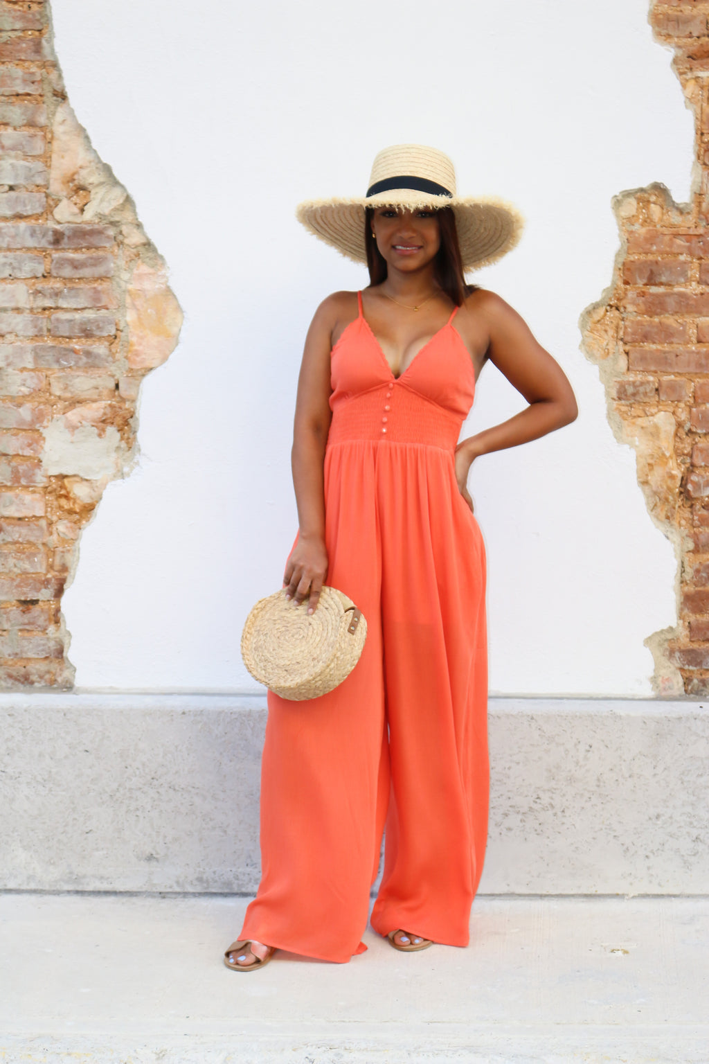 Tangerine jumpsuit